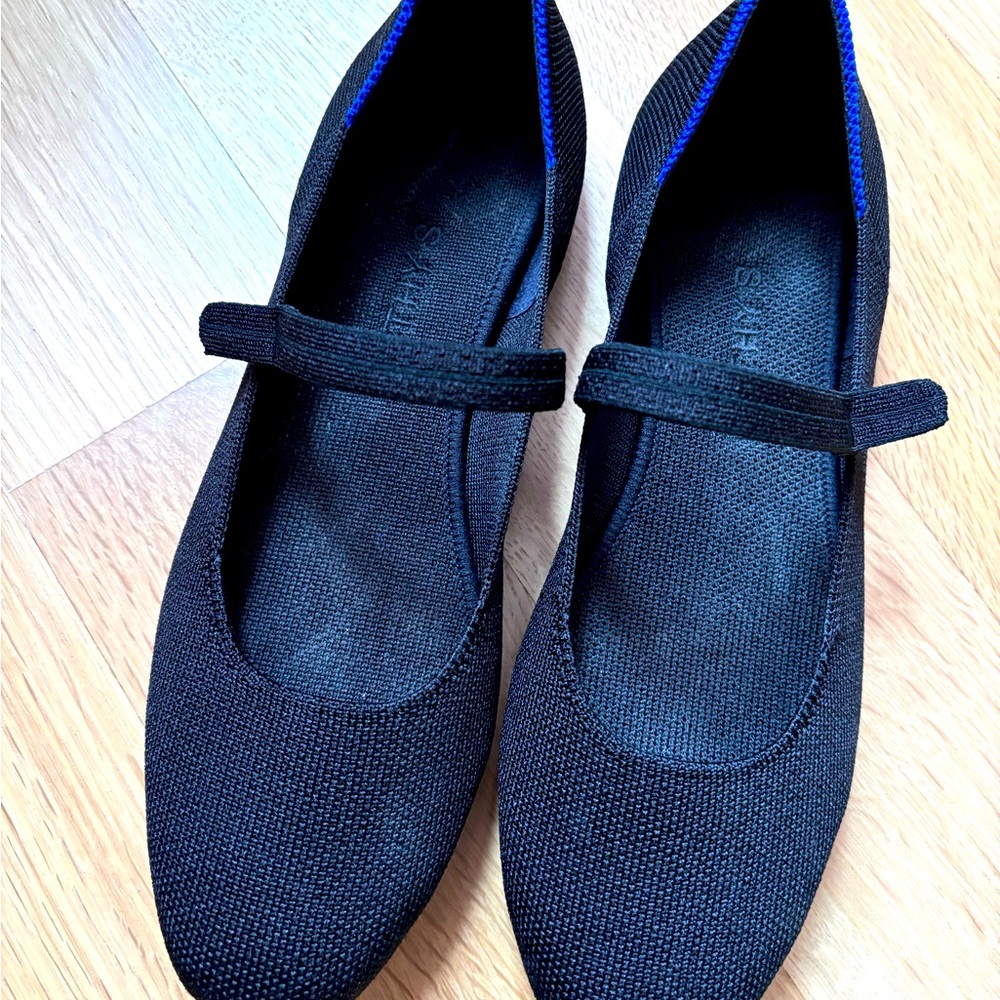 Rothy’s The Square Mary Jane classic black ballet flats women size 8.5.